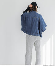 Denim cape jacket
