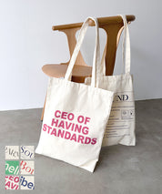 Assorted canvas logo tote bag