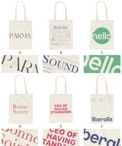 Assorted canvas logo tote bag