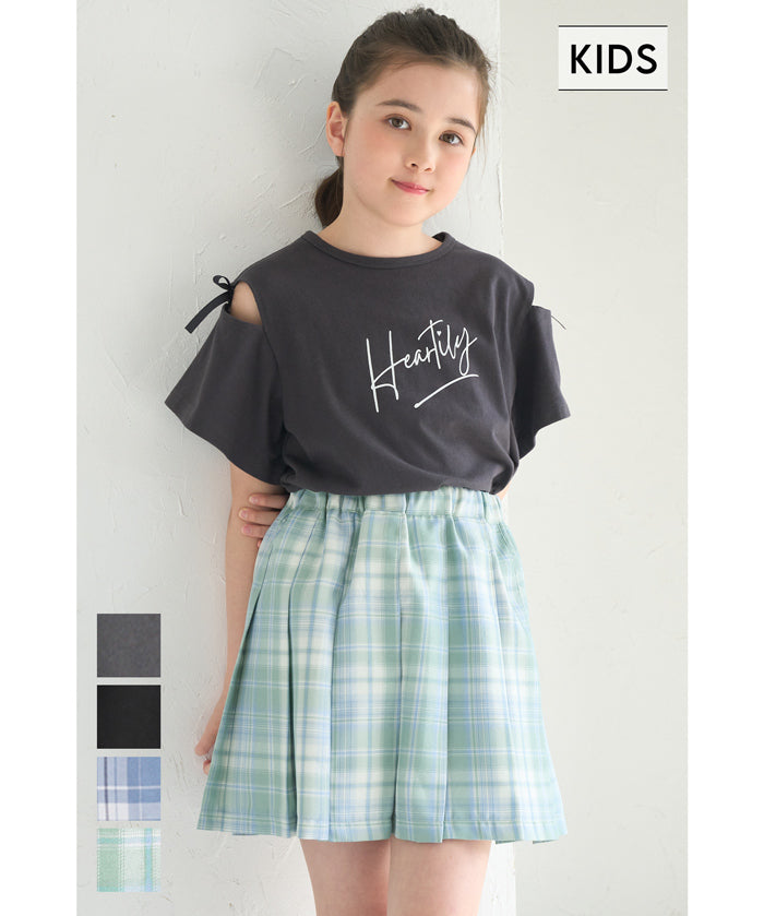 Kids short pleated skirt