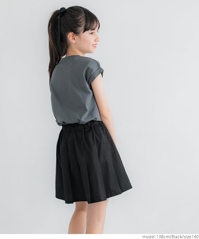 Kids short pleated skirt