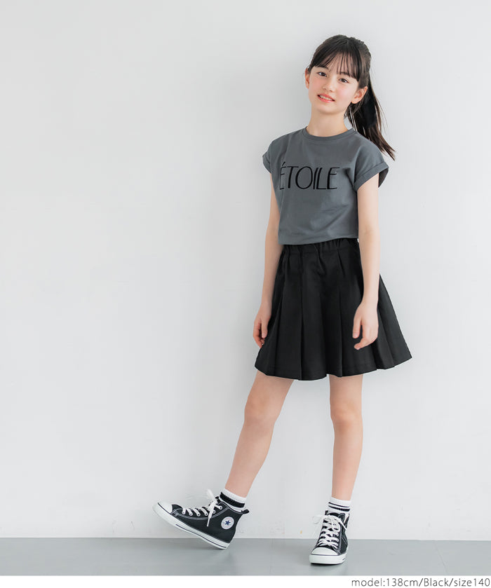 Kids short pleated skirt