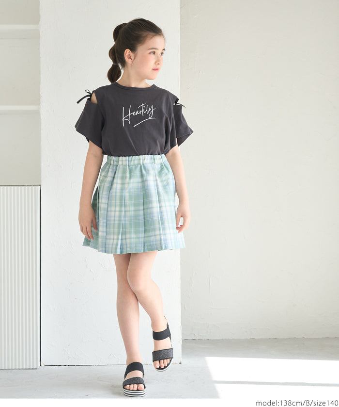 Kids short pleated skirt