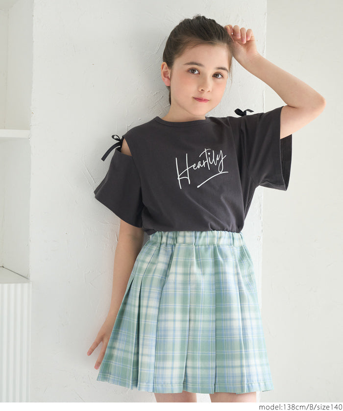 Kids short pleated skirt