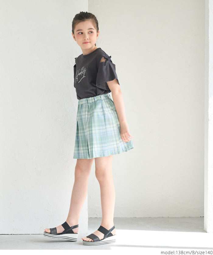 Kids short pleated skirt