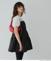 Japanese style mid-length vest with ruched spaghetti straps