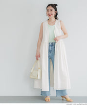 V-neck front zip-up dress