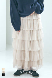 日系薄紗蛋糕半裙