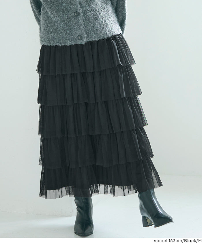 日系薄紗蛋糕半裙