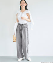 Ultra-lightweight summer straight-leg wide-leg jeans