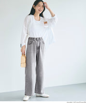 Ultra-lightweight summer straight-leg wide-leg jeans