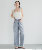 Ultra-lightweight summer straight-leg wide-leg jeans