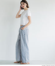 Ultra-lightweight summer straight-leg wide-leg jeans