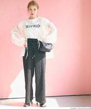 Dopamine Candy Color Pleated Sheer Long Sleeve Shirt