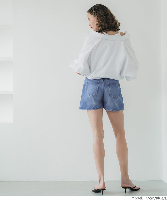 Summer casual denim shorts