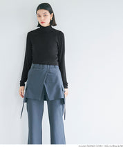 Turtleneck ribbed top