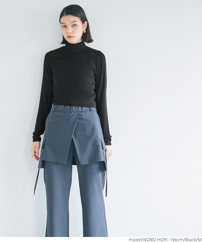 Turtleneck ribbed top