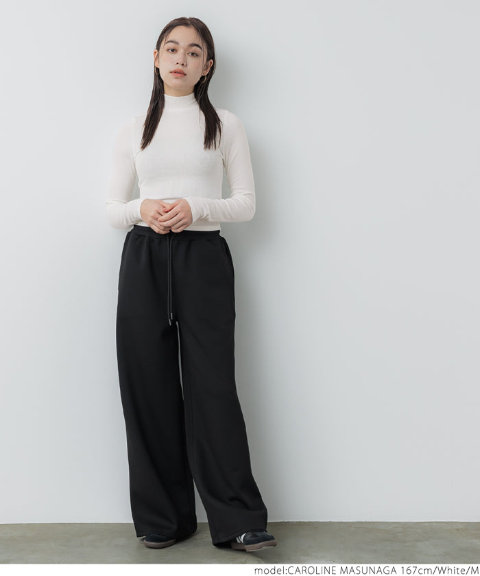 Turtleneck ribbed top