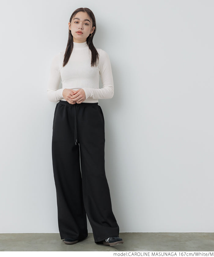 Turtleneck ribbed top