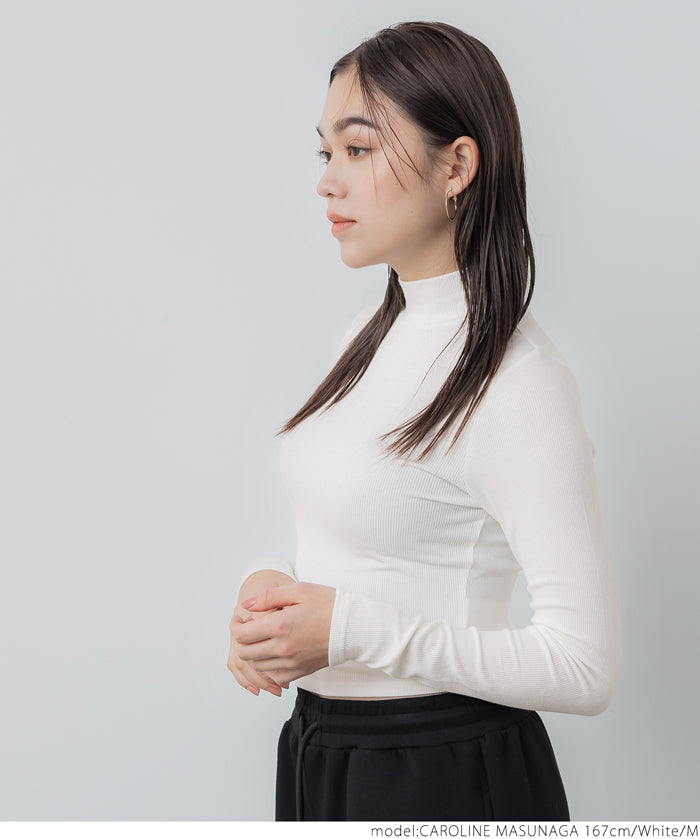 Turtleneck ribbed top