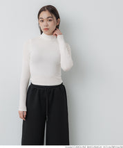 Turtleneck ribbed top