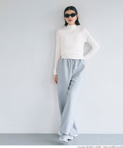 Turtleneck ribbed top