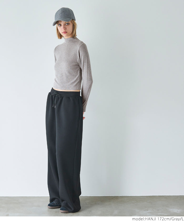 Turtleneck ribbed top