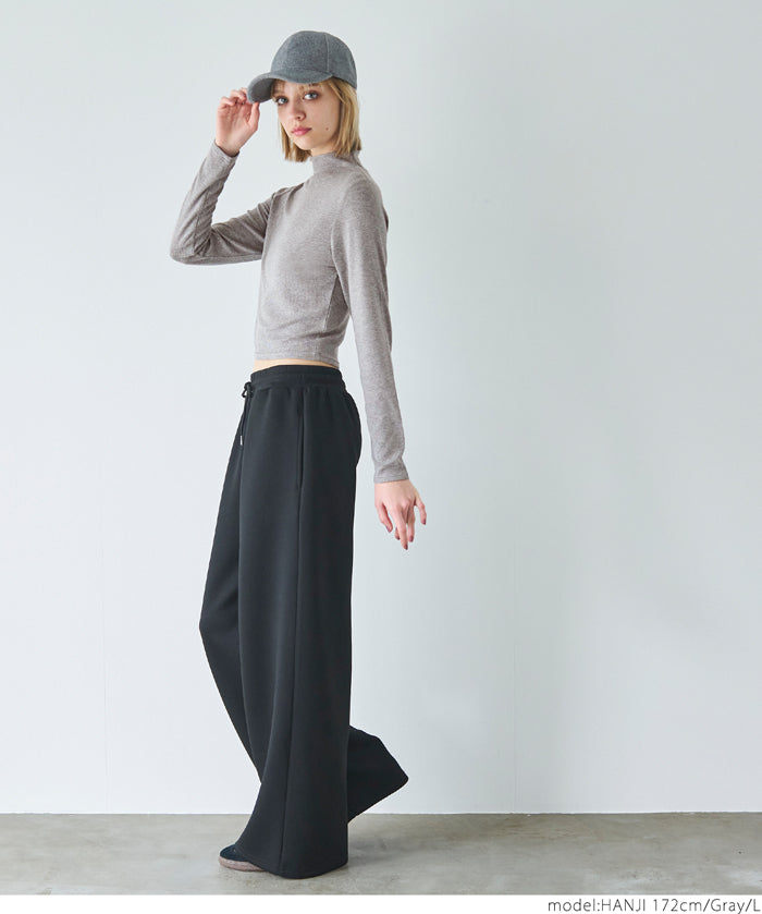 Turtleneck ribbed top