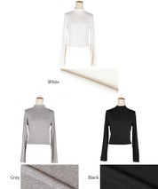 Turtleneck ribbed top