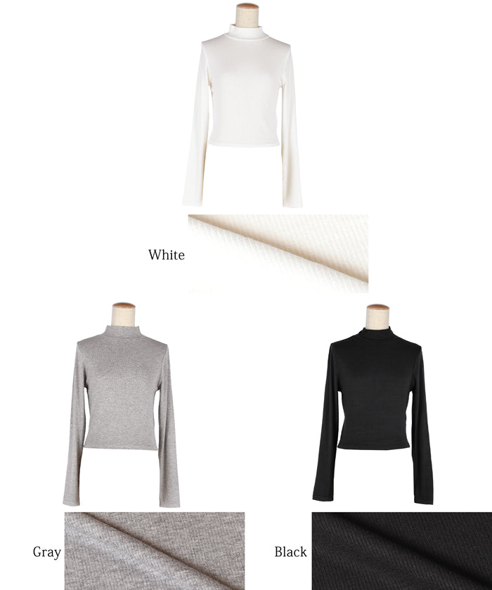 Turtleneck ribbed top