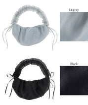 Tulle Crinkled Half Moon Crossbody Bag