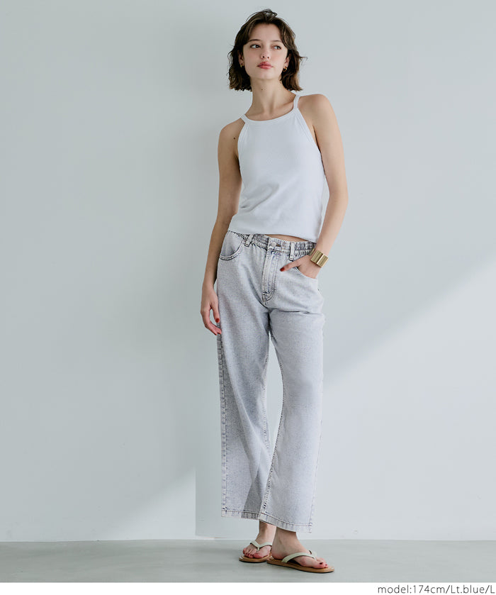 Ultra-lightweight summer basic straight jeans