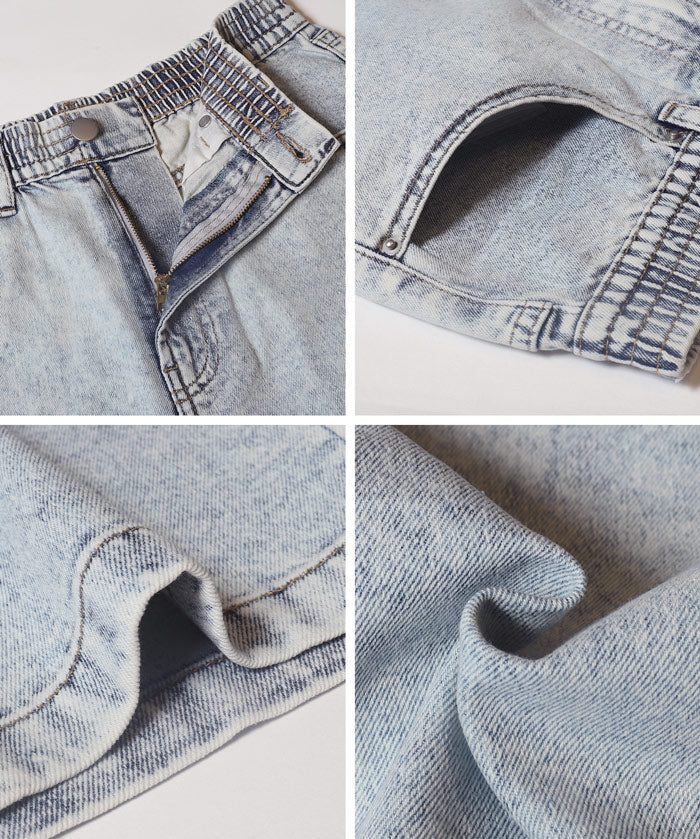 Ultra-lightweight summer basic straight jeans