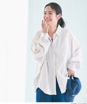 輕柔棉質寬鬆長袖襯衫