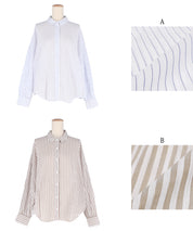 輕柔棉質寬鬆長袖襯衫