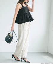 Japanese-style layered lotus lace babydoll vest