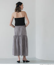 Japanese plaid double layer cake skirt