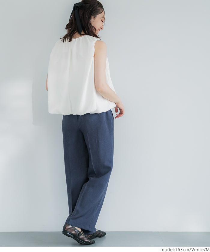 Japanese Style Cute Bubble Hem Sleeveless