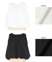 Japanese Style Cute Bubble Hem Sleeveless