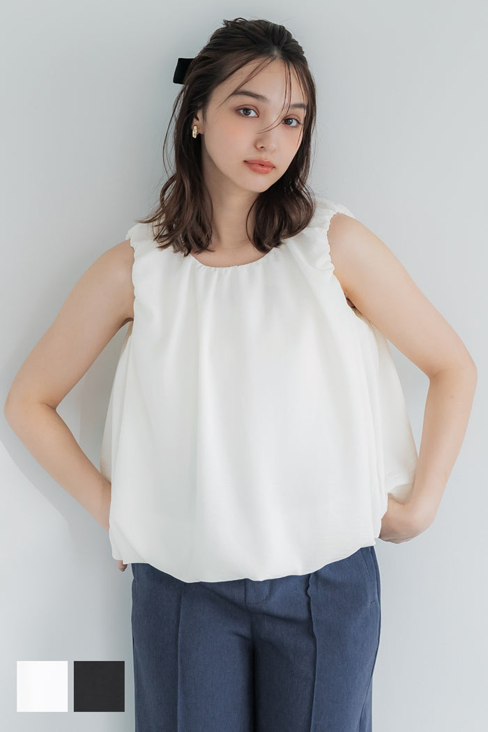 Japanese Style Cute Bubble Hem Sleeveless