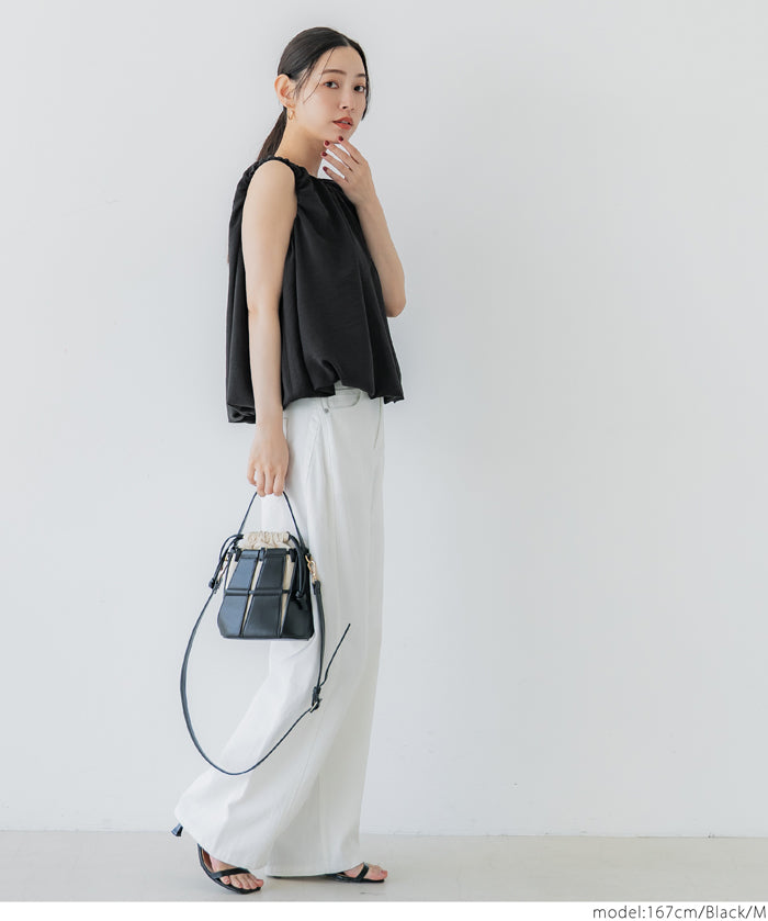 Japanese Style Cute Bubble Hem Sleeveless