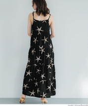 Summer Starfish Holiday Style Spaghetti Strap Cake Dress