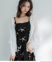 Summer Starfish Holiday Style Spaghetti Strap Cake Dress