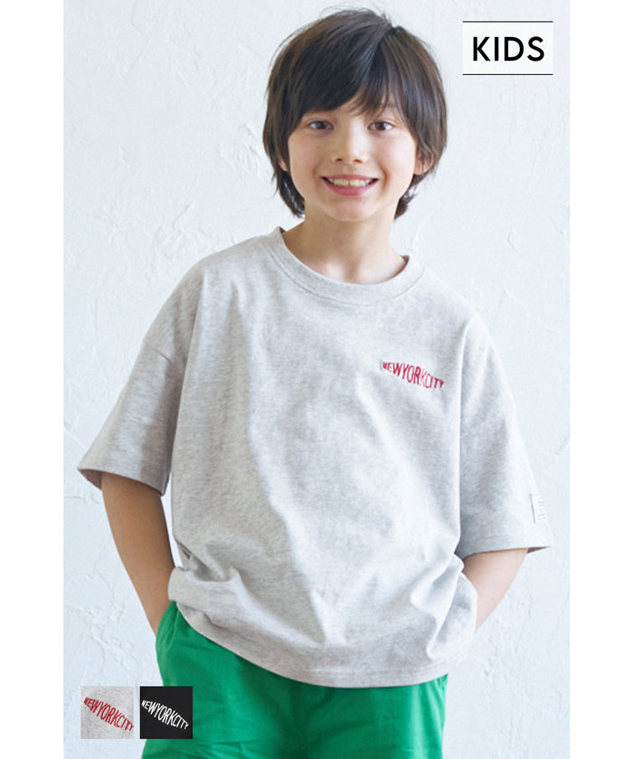 Kids Embroidered LOGO Short Sleeve T-Shirt