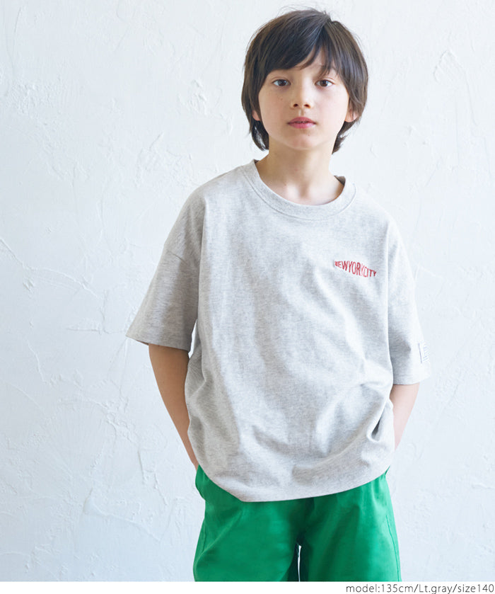 Kids Embroidered LOGO Short Sleeve T-Shirt