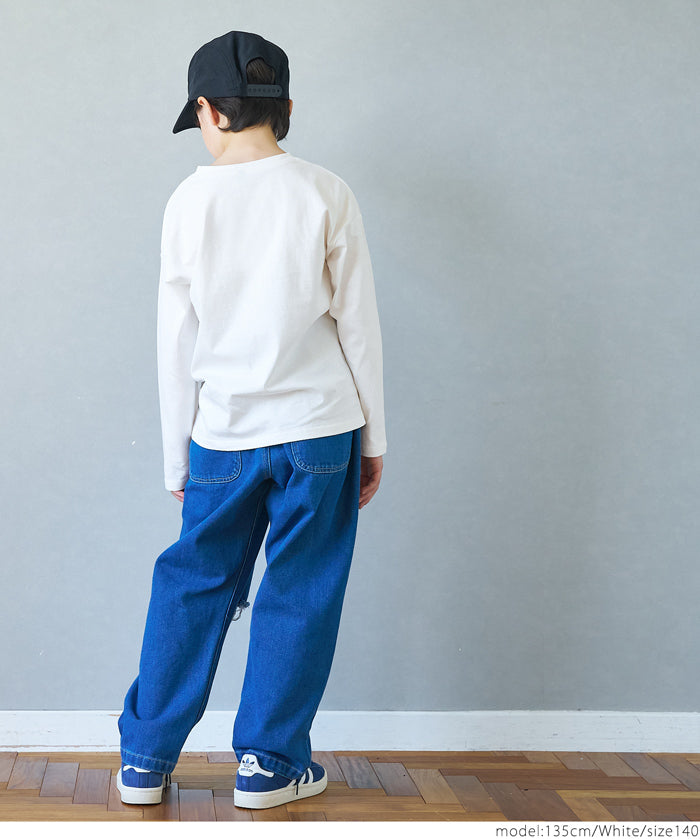 Kids Embroidered Long Sleeve Cotton Top