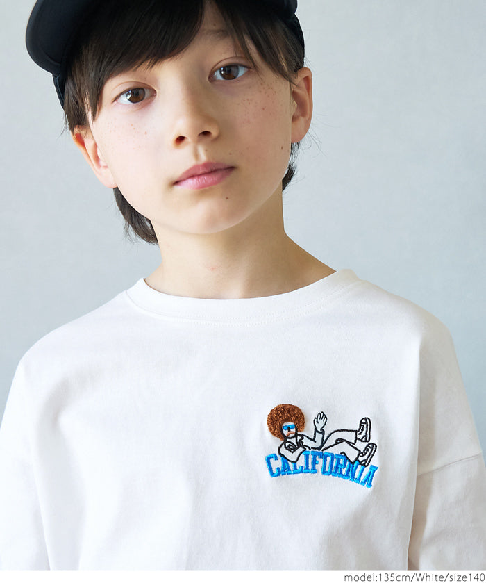 Kids Embroidered Long Sleeve Cotton Top