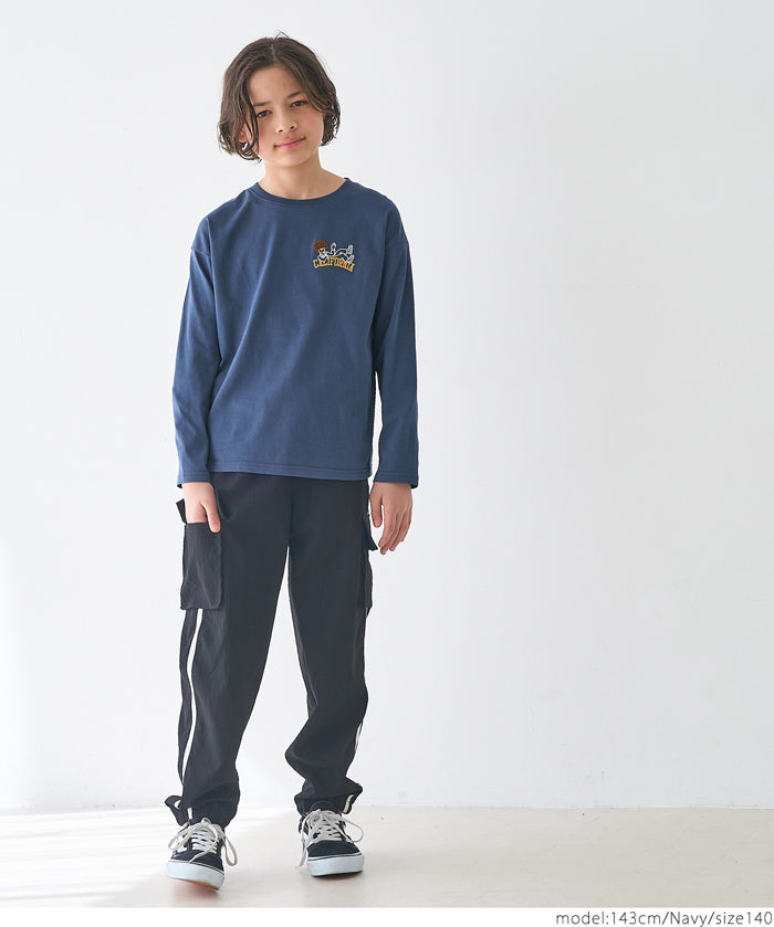 Kids Embroidered Long Sleeve Cotton Top