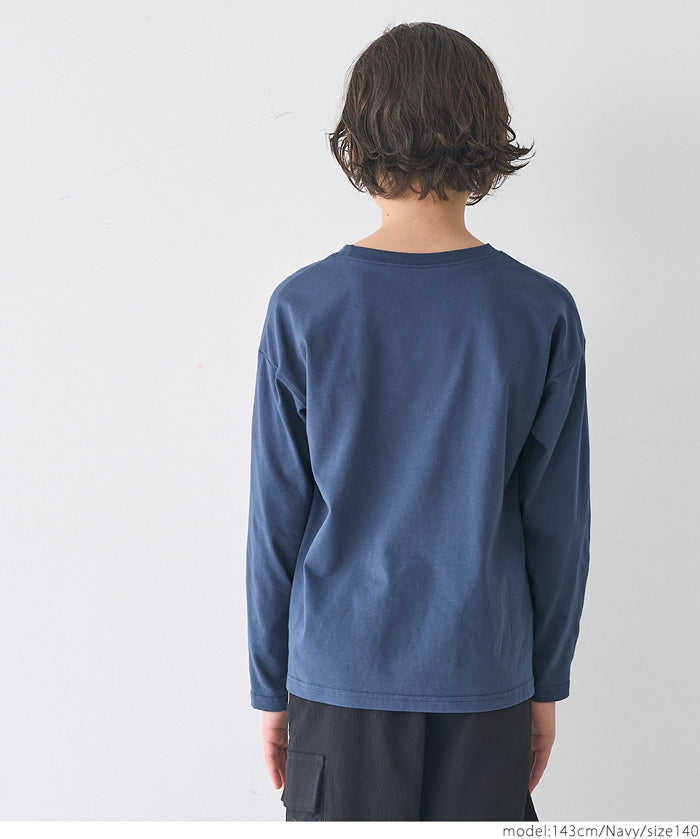 Kids Embroidered Long Sleeve Cotton Top