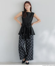 Temperament bow waist sleeveless vest two-way wear